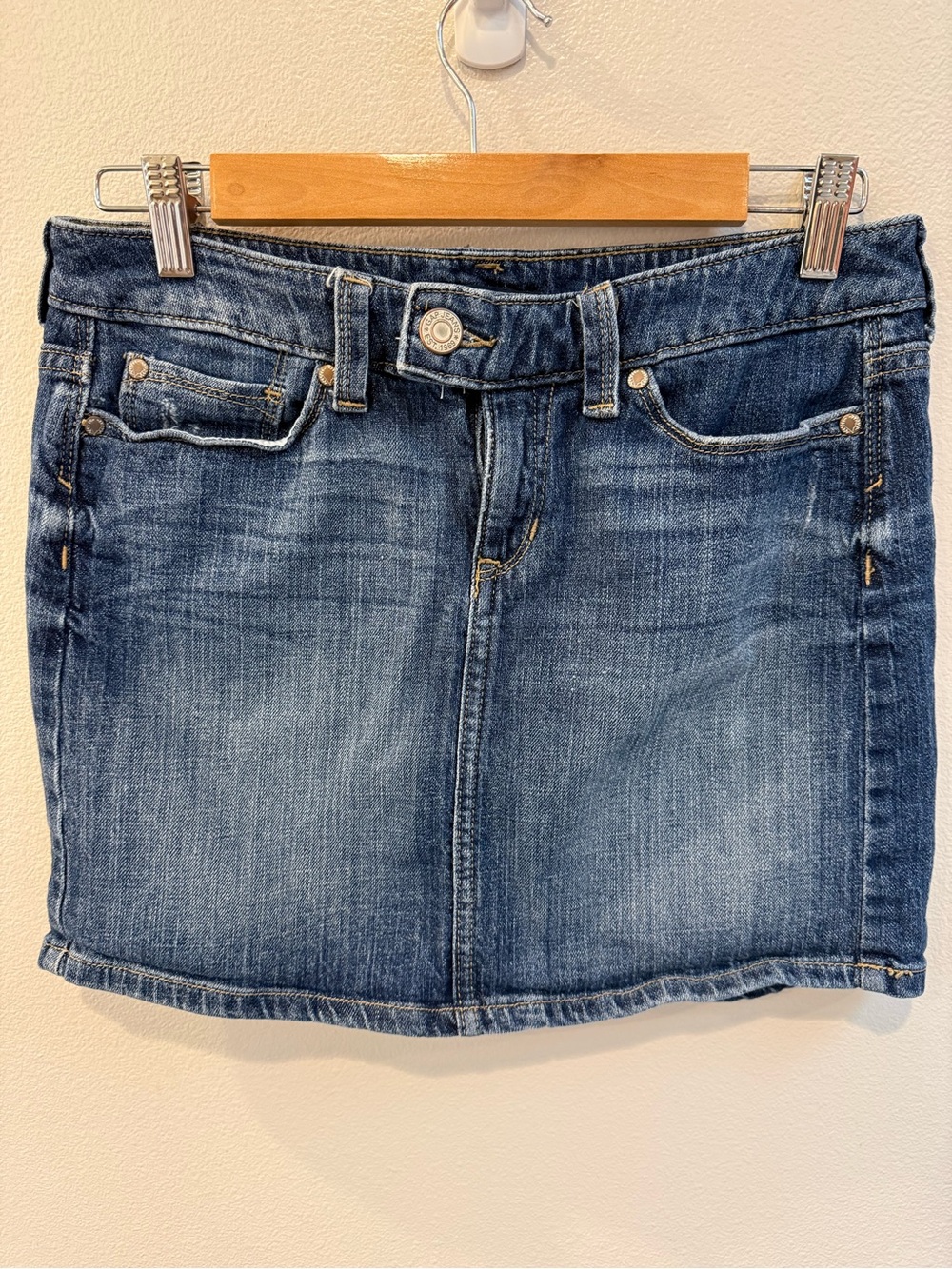 Vintage Low Rise GAP Blue Washed Denim Mini Skirt